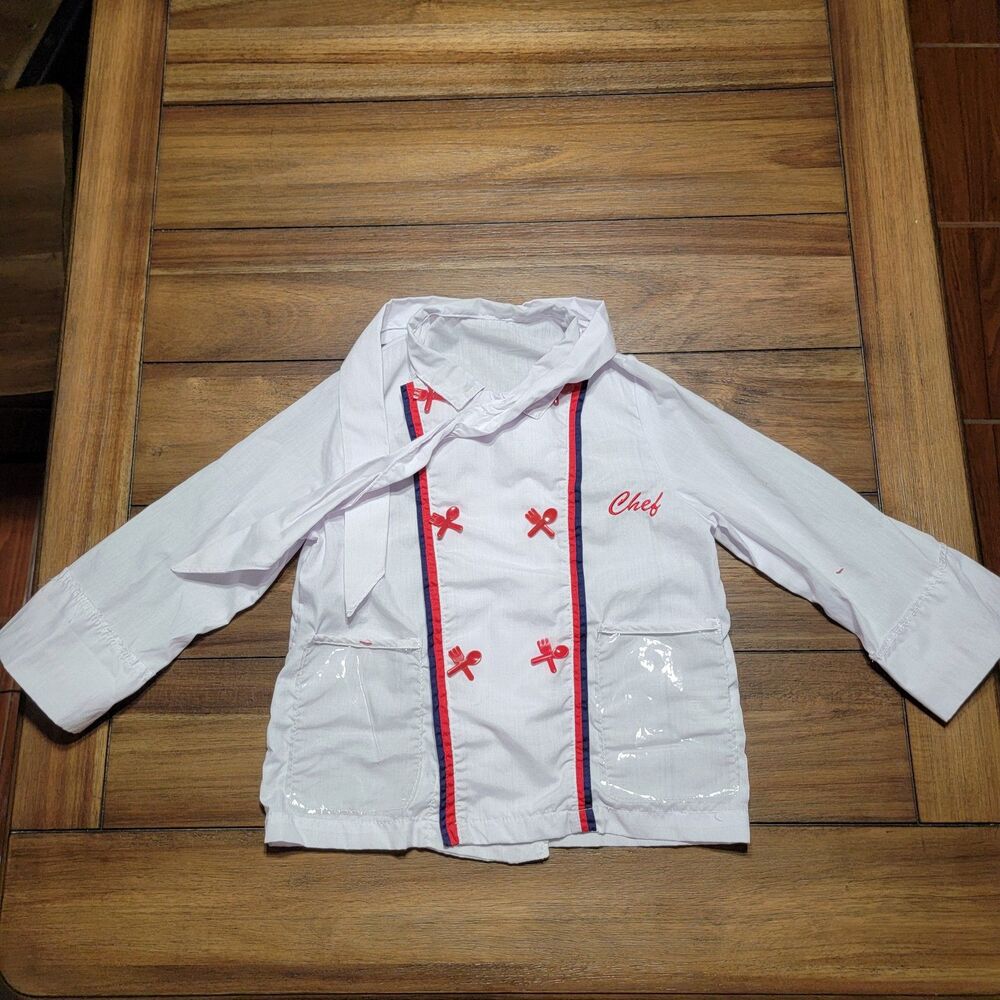 Imaginarium Kids LS White Chef Jacket w/ Plastic Pockets